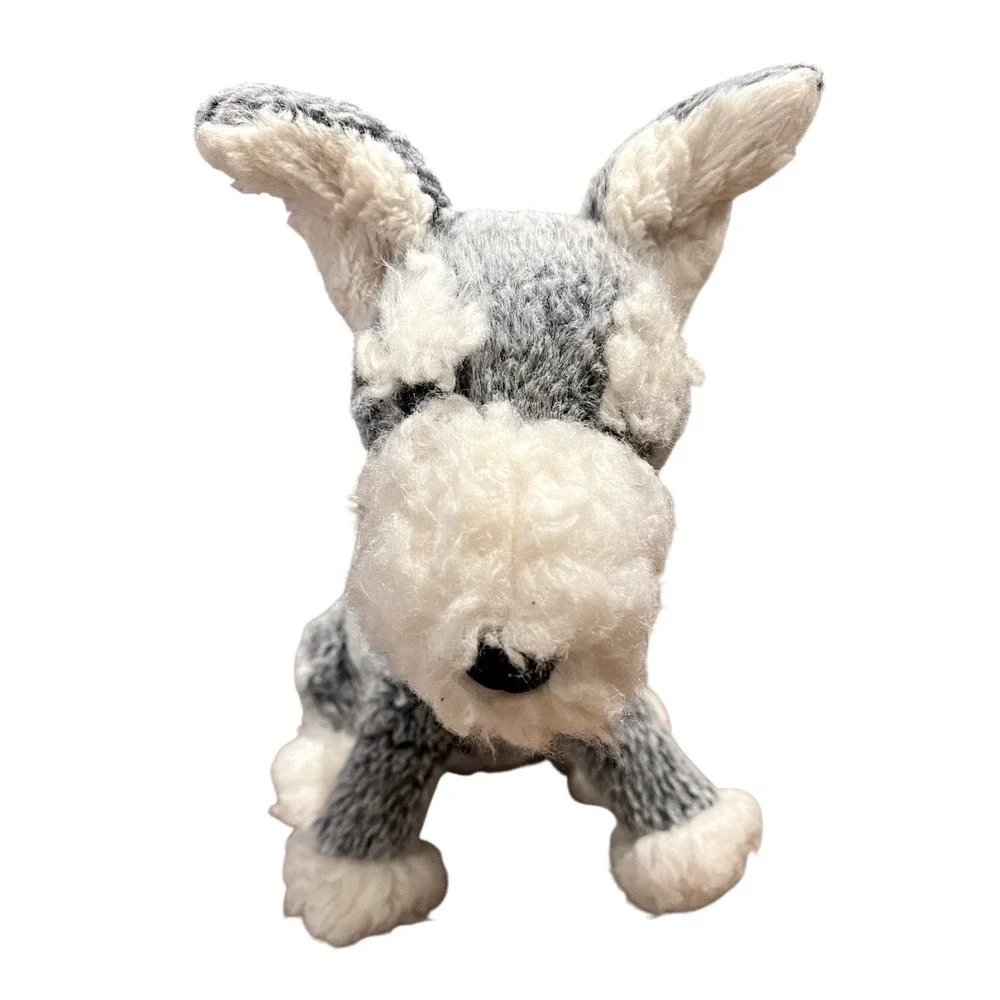 Jellycat London Otto‎ Schnauzer Plush Stuffed Animal Grey White Dog Toy 11 inch